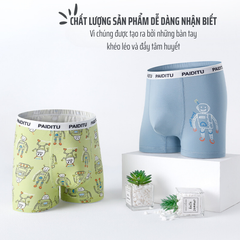 [Hộp 2 cái] - Quần lót cao cấp kiểu boxer cotton nguyên chất dành cho bé trai