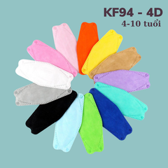 [4-10tuổi] Khẩu trang cao cấp KF94 - 4D RuiErxin vải không dệt ngăn ngừa không khí ô nhiễm cho bé gái - Hello Kitty