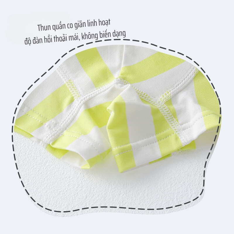 [Hộp 2 cái] - Quần lót boxer bé trai cotton thiên nhiên thoáng khí cao cấp