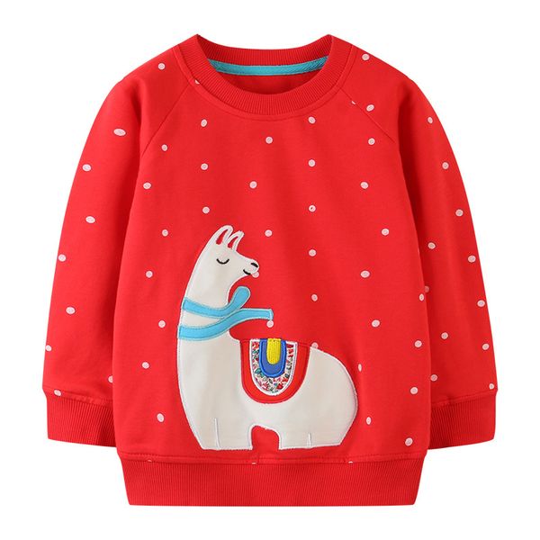 [2-8 tuổi] Áo nỉ Xuân Thu bé gái chất cotton cao cấp AOSTA BETTY - Màu đỏ