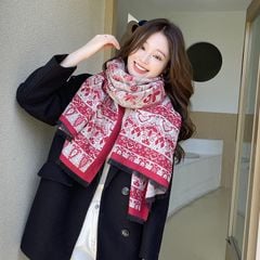 Khăn quàng cashmere thu đông dành cho phụ nữ kích cỡ  65*185cm