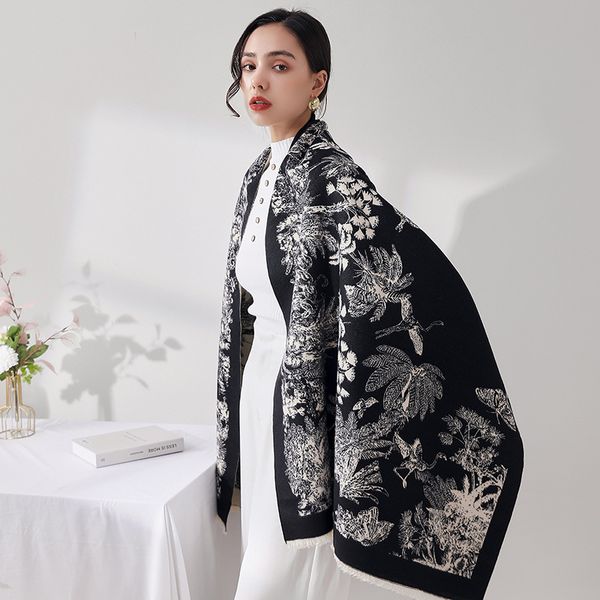 Khăn quàng len mùa thu đông dành cho nữ họa tiết đẹp kích cỡ  70*185cm