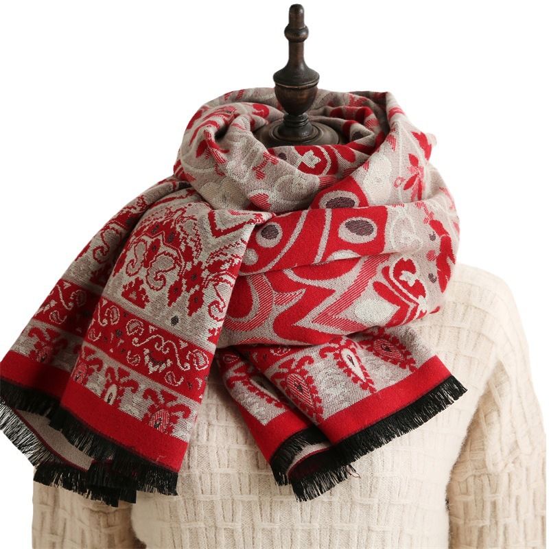 Khăn quàng cashmere thu đông dành cho phụ nữ kích cỡ  65*185cm