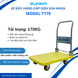  Xe đẩy hàng sàn nhựa SUMIKA T170, tải trọng 170kg 