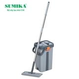  Bộ cây lau nhà SUMIKA C38, thùng lau nhà 2 ngăn tự vắt 