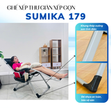  Ghế xếp thư giãn Sumika 179, lưới đen, khung xám 