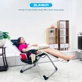  Ghế xếp thư giãn Sumika 179, lưới đen, khung xám 