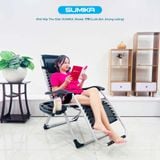  Ghế xếp thư giãn Sumika 179, lưới đen, khung xám 