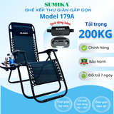  Ghế xếp thư giãn Sumika 179A, khóa kim loại, tải trọng 200kg 