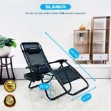  Ghế xếp thư giãn Sumika 179A, khóa kim loại, tải trọng 200kg 