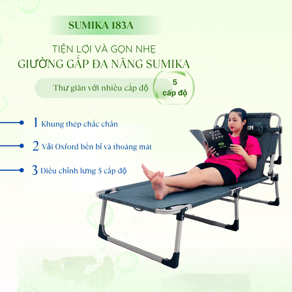  Giường bố xếp gọn đa năng SUMIKA 183A 