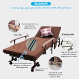  Giường nệm xếp gọn SUMIKA 339A, chiều rộng 90cm 