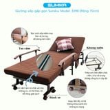  Giường nệm xếp gọn SUMIKA 339B, chiều rộng 70cm 