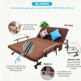  Giường nệm xếp gọn SUMIKA 339C, chiều rộng 120cm 