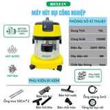  Máy hút bụi công nghiệp HiClean HC15A, công suất 1500W 