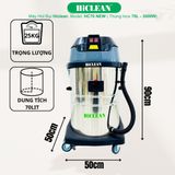  Máy hút bụi công nghiệp HiClean HC70NEW, công suất 3000W 