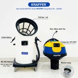  Máy hút bụi công nghiệp Kraffer KF270P, công suất 3200W 
