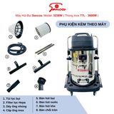  Máy hút bụi công nghiệp Sancos 3238W, thùng chứa 77L 