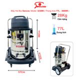  Máy hút bụi công nghiệp Sancos 3238W, thùng chứa 77L 
