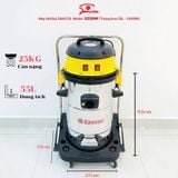  Máy hút bụi công nghiệp Sancos 3239W, thùng chứa 55L 