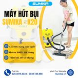 Máy hút bụi gia đình Sumika K20, công suất 1600W, thùng chứa 20L 