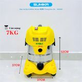  Máy hút bụi gia đình Sumika K20, công suất 1600W, thùng chứa 20L 
