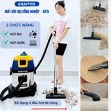  Máy hút bụi công nghiệp Kraffer KF15, công suất 1800W 