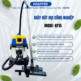  Máy hút bụi công nghiệp Kraffer KF15, công suất 1800W 