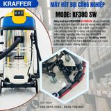  Máy hút bụi nhà xưởng Kraffer KF380SW, công suất 3800W 