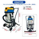  Máy hút bụi nhà xưởng Kraffer KF380SW, công suất 3800W 