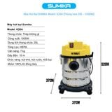 Máy hút bụi đa năng Sumika K20A, công suất 1500W, thùng chứa 20L 