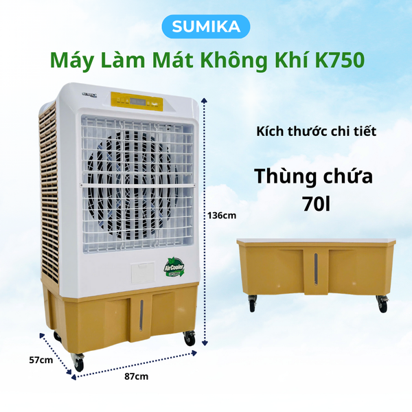  Máy làm mát không khí Sumika K750, công suất 380W 