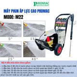  Máy rửa xe cao áp Promac M22, công suất 2200W, 150 bar 