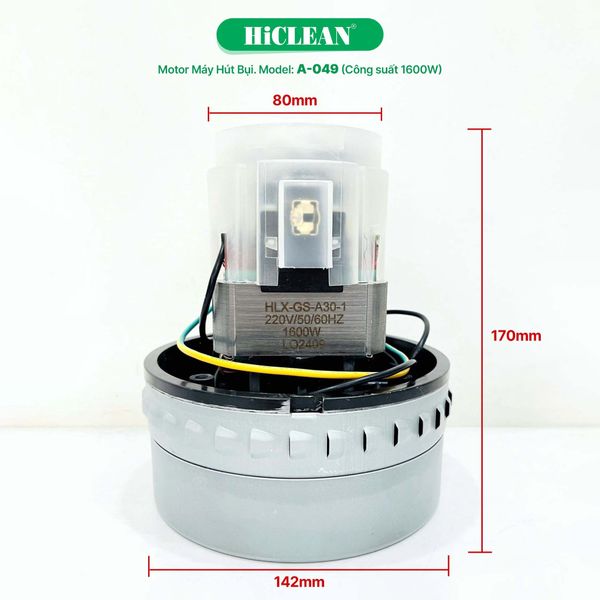  Motor hút bụi A-049, công suất 1600W 