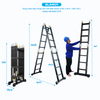 Thang nhôm gấp 4 đoạn Sumika SKM204 NEW, chữ A cao 2.26m, chữ I cao 4.7m 
