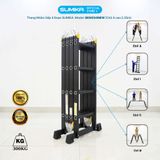  Thang nhôm gấp 4 đoạn Sumika SKM204 NEW, chữ A cao 2.26m, chữ I cao 4.7m 