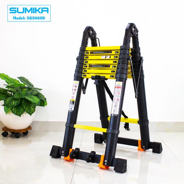  Thang nhôm rút đôi SUMIKA SKS660D (3.3M+3.3M) - Sơn tĩnh điện 