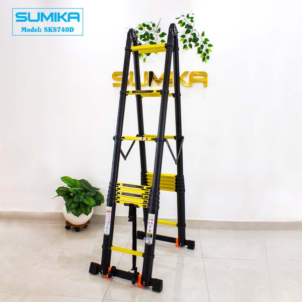  Thang nhôm rút đôi SUMIKA SKS740D (3.7M+3.7M) - Sơn tĩnh điện 