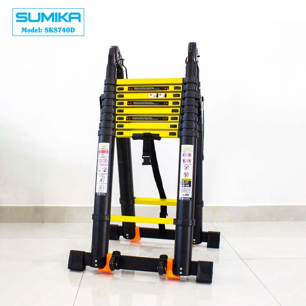  Thang nhôm rút đôi SUMIKA SKS740D (3.7M+3.7M) - Sơn tĩnh điện 