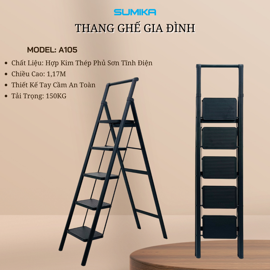  Thang ghế gia đình 5 bậc SUMIKA A105 