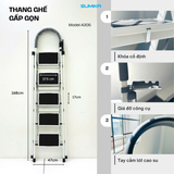  Thang ghế Thép carbon 5 bậc SUMIKA A305, chiều cao 117cm 