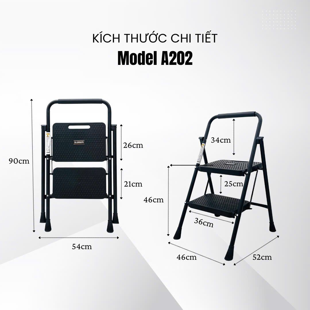  Thang ghế gia đình 2 bậc SUMIKA A202 