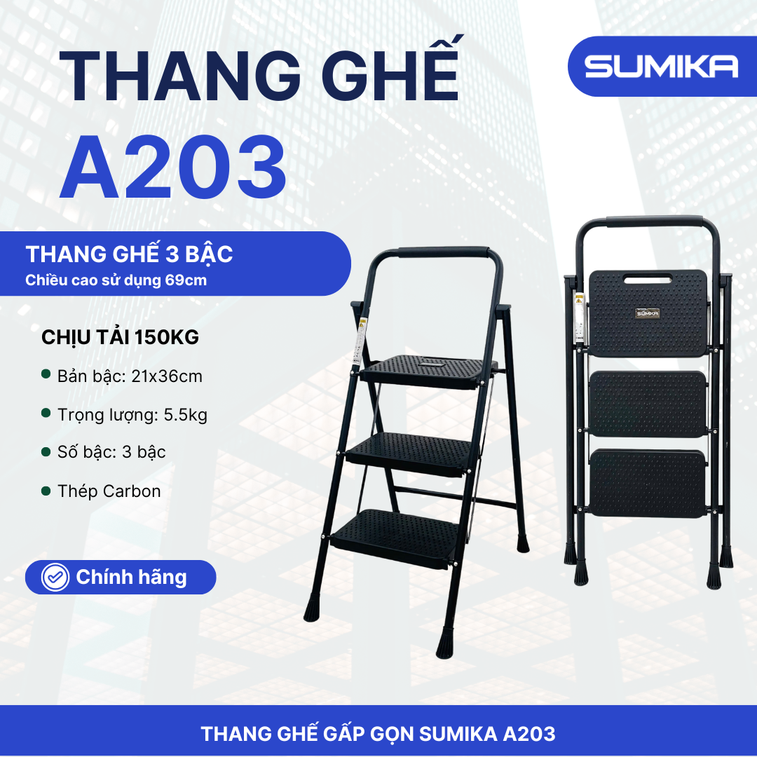  Thang ghế gia đình 3 bậc SUMIKA A203 