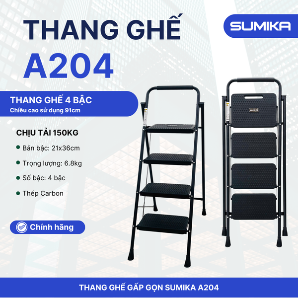  Thang ghế gia đình 4 bậc SUMIKA A204 