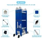  Thang inox gấp 4 đoạn Sumika SKS603, chữ A cao 1.7m 