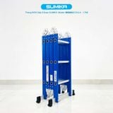  Thang inox gấp 4 đoạn Sumika SKS603, chữ A cao 1.7m 