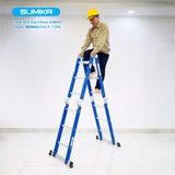  Thang inox gấp 4 đoạn Sumika SKS603, chữ A cao 1.7m 