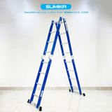  Thang inox gấp 4 đoạn Sumika SKS604, chữ A cao 2.35m 
