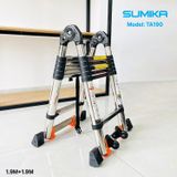  Thang Inox rút chữ A SUMIKA TA190, chiều cao 1.9M 
