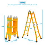  Thang nhôm gấp 4 đoạn JUMBO B203, chữ A cao 1.7m 